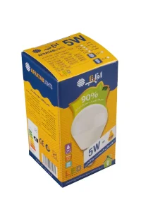 لامپ ال ای دی حبابی افراتاب 5 وات کد AF-G45-5W پایه E27